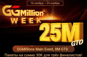 Игрокам PokerOk доступен отбор в финал GGMillion$ Main Event с гарантией $8,000,000